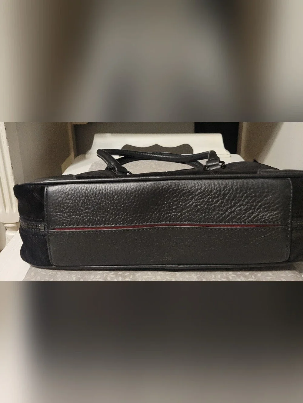 HAMMITT MED MEREDITH NOIR DIAMOND SUEDE BAG